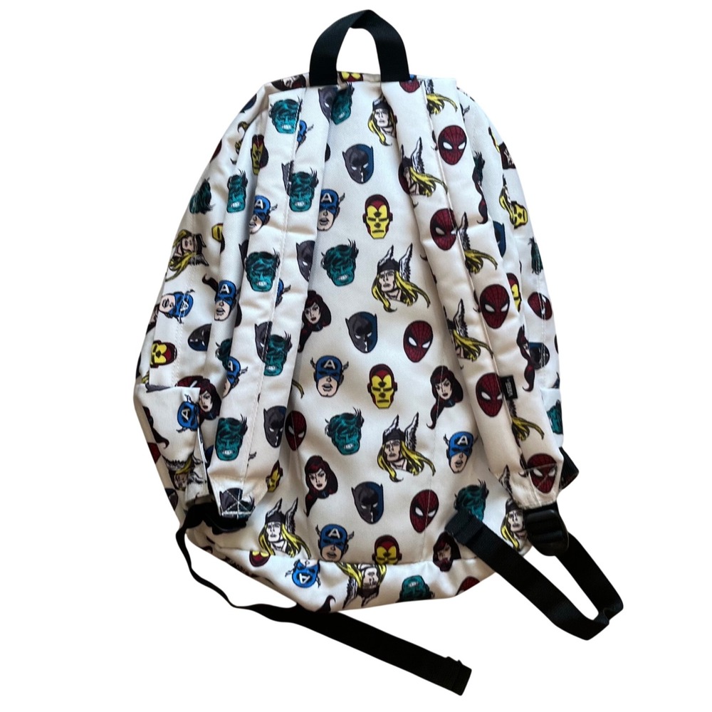 Vans x Marvel Avengers Backpack White All Over Superhero Print Old Skool Bag - Picture 3 of 6
